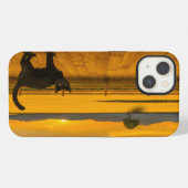 Schwarze Katzenlandschaft iPhone Hülle (Rückseite (Horizontal))
