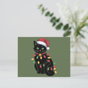Schwarze Katzenliebhaber Weihnachten Kätzchen Gesc