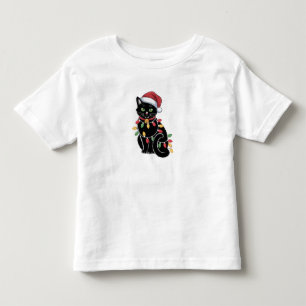 Schwarze Katzenliebhaber Weihnachten Kätzchen Gesc Kleinkind T-shirt