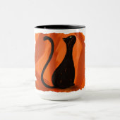Schwarze Katzenmalerei, Tasse (Zentrum)