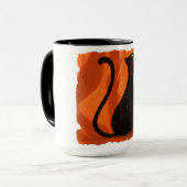Schwarze Katzenmalerei, Tasse (Vorderseite Links)