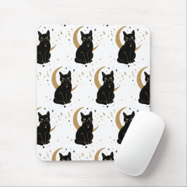 Schwarze Katzenmauspad Mousepad