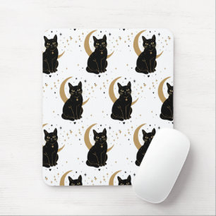 Schwarze Katzenmauspad Mousepad