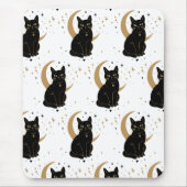 Schwarze Katzenmauspad Mousepad (Vorne)