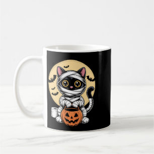 Schwarze Katzenmumie Männer Frauen Kinder Hallowee Kaffeetasse