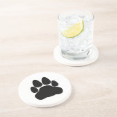 Schwarze Katzenpaare Druckform Sandstein Untersetzer (Seite)