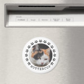 Schwarze Katzenpaw druckt Frame Pet Foto Magnet (In Situ (Geschirrspüler))