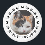 Schwarze Katzenpaw druckt Frame Pet Foto Magnet<br><div class="desc">Katzenpaw druckt ein Foto für Haustiere.</div>