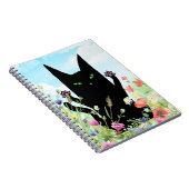 Schwarze Katzenschmetterlingsfieber: Kitty und Bl Notizblock (Rechte Seite)