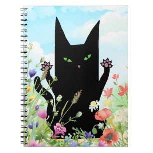 Schwarze Katzenschmetterlingsfieber: Kitty und Bl Notizblock