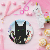 Schwarze Katzenschmetterlingsfieber: Kitty und Bl Pappteller (Party)