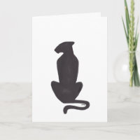 Schwarze Katzensilhouette weiße coole Katzen Grußk