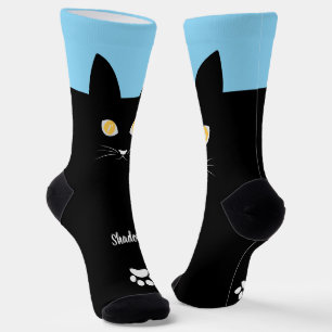 Schwarze Katzensocken-Geschenk für Katzenmama- und Socken