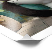 Schwarze Katzentoilette Fotodruck (Ecke)