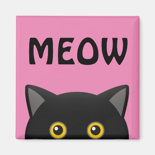 SCHWARZE KATZHALTSKARTEN MAGNET (Vorne)