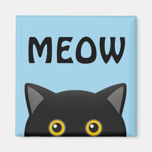 SCHWARZE KATZHALTSKARTEN MAGNET (Vorne)