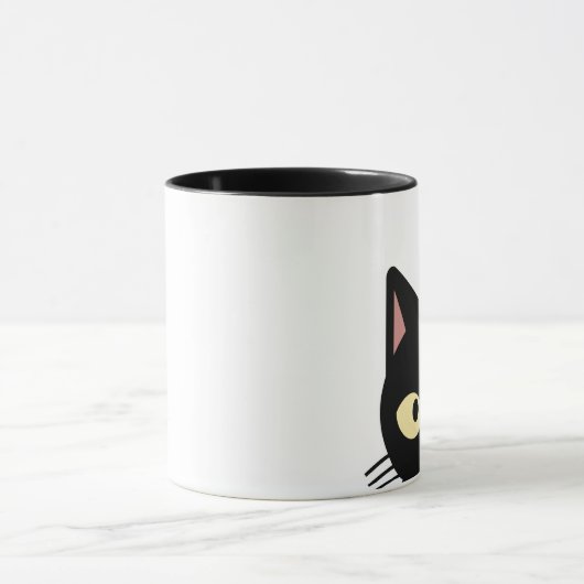 SCHWARZE KATZKAFFEE TASSE (Zentrum)