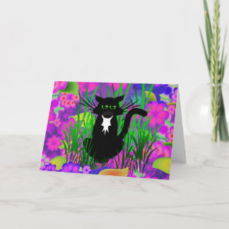 SCHWARZE KATZKARTE KARTE