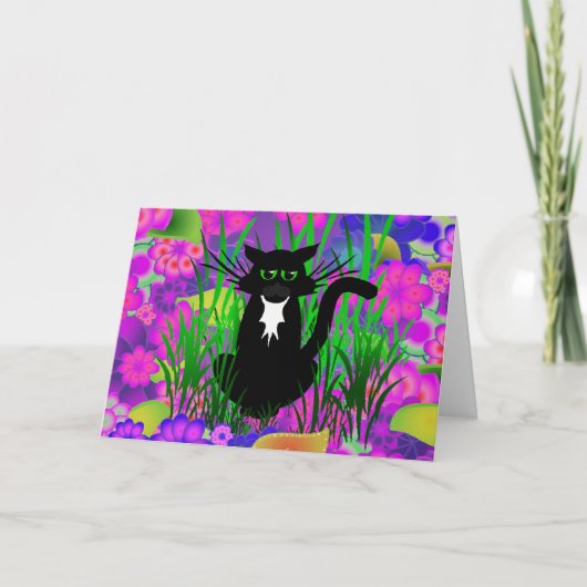 SCHWARZE KATZKARTE KARTE (Vorderseite)