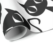 SCHWARZE KATZKÜCHE GESCHENKPAPIER (Rolleneckpunkt)