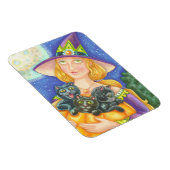 SCHWARZE KATZKÜCHE & WITCH, HALLOWEEN MAGNET (Rechte Seite)
