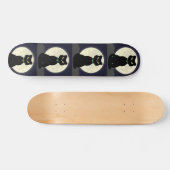 SCHWARZE KATZMOONLIGHT SKATEBOARTEN SKATEBOARD (Horizontal)