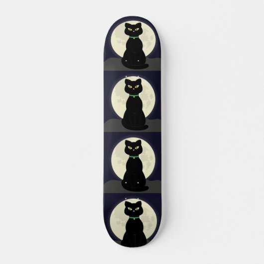 SCHWARZE KATZMOONLIGHT SKATEBOARTEN SKATEBOARD (Vorne)