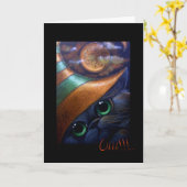 SCHWARZE KATZSCHEIBE HAT 1 Karte (Gelbe Blume)