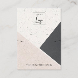 Schwarze Keramik, Fußkleckse, Ohrring-Logo Visitenkarte