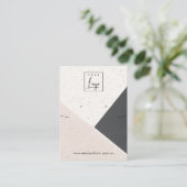 Schwarze Keramik, Fußkleckse, Ohrring-Logo Visitenkarte (Stehend Vorderseite)