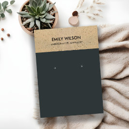 SCHWARZE KERAMIK TERRACOTTA-TEXTURE-EARRING-ANZEIG VISITENKARTE