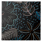 Schwarze Keramik Tile Fliese (Vorderseite)