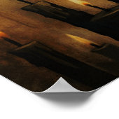 Schwarze Kerzen Gothic Poster (Ecke)