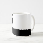 schwarze Kettensäge Kaffeetasse (VorderseiteRechts)