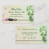 Schwarze Kiesel, Lotos, Visitenkarte (Vorne/Hinten)