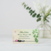 Schwarze Kiesel, Lotos, Visitenkarte (Stehend Vorderseite)