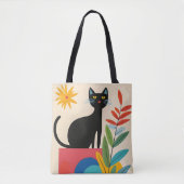Schwarze Kiity-Katze Tasche (Vorderseite)
