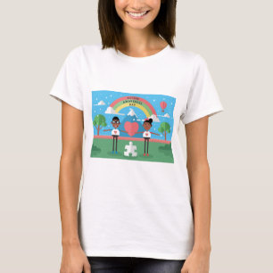 schwarze Kinder mit Autismus-Bewusstsein T-Shirt