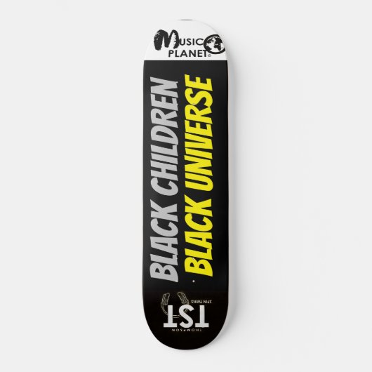SCHWARZE KINDER SCHWARZE UNIVERSSEL Skateboard (Vorderseite)