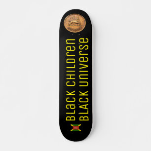SCHWARZE KINDER UNIVERSE Skateboard, 7¾ Zoll Deck Skateboard