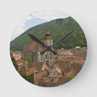 Schwarze Kirche (Biserica Neagra) Brasov, Rumänien Runde Wanduhr
