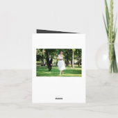 Schwarze Kirsche Blüten Foto Collage Asiatische Ho Dankeskarte (Rückseite)