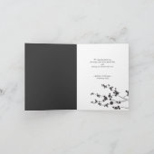 Schwarze Kirsche Blüten Foto Collage Asiatische Ho Dankeskarte (Innenseite)