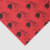 Schwarze Kirschen in Rot Seidenpapier (Detail)