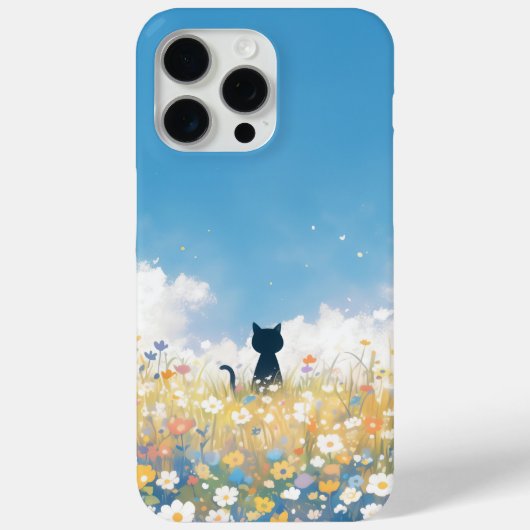 Schwarze Kitten Tagtraum Case-Mate iPhone Hülle (Rückseite)