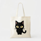 SCHWARZE KITTY TOTE BEUTEL TRAGETASCHE (Vorne)