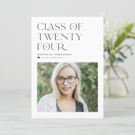 Schwarze Klasse 2024 Moderner Minimalistischer Abs Ankündigung