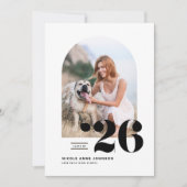 Schwarze Klasse des Arch-Foto-Abschlusses 2025 Ankündigung (Vorderseite)