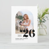 Schwarze Klasse des Arch-Foto-Abschlusses 2025 Ankündigung (Stehend Vorderseite)