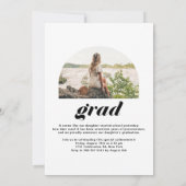 Schwarze Klasse des Arch-Foto-Abschlusses 2025 Ankündigung (Rückseite)